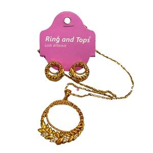 Jewelry set, earrings, necklace.